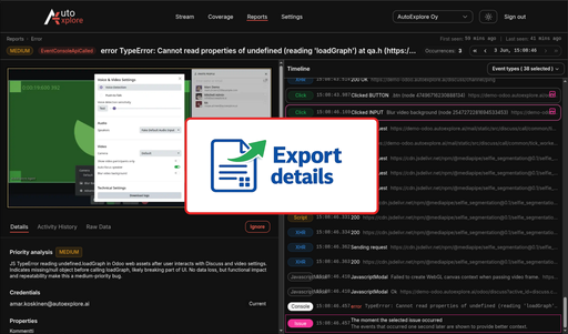 AutoExplore AI Integration: Exporting Findings for Better Root Cause Analysis